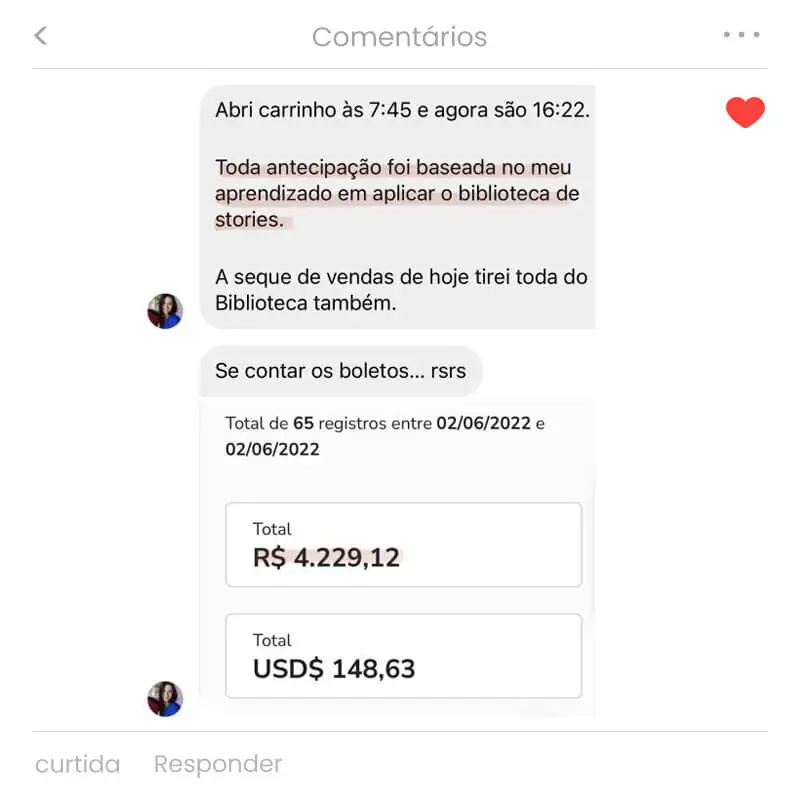 Depoimento aluna Postar pra Vender