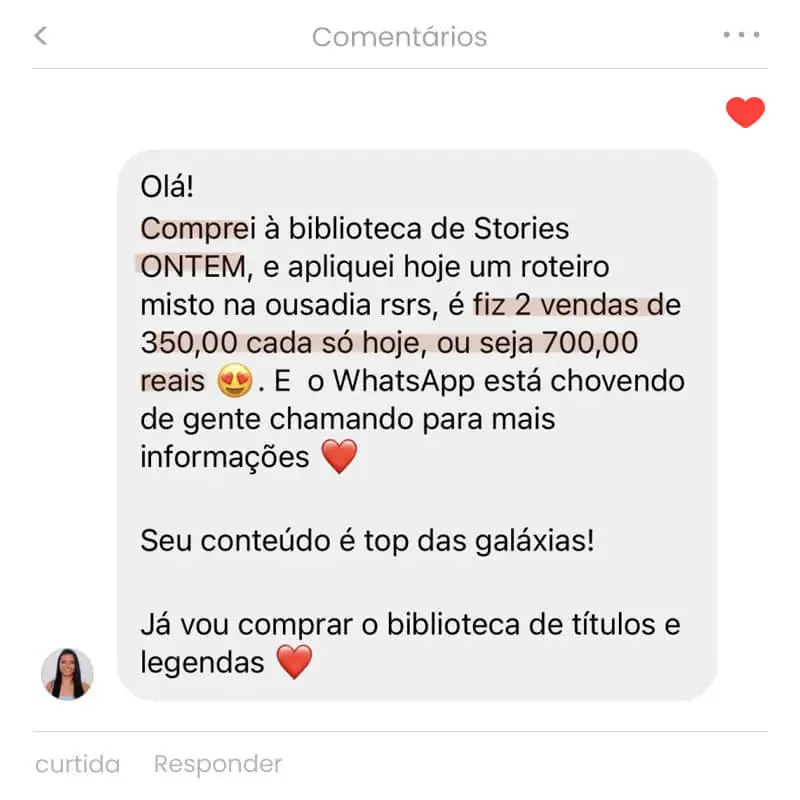 Depoimento aluna Postar pra Vender
